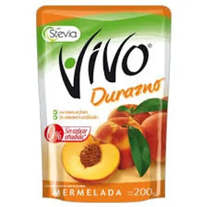 Mermelada Durazno Vivo Con Stevia, 200 gr