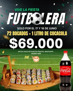 72 Bocados + Coca Cola 1.5l
