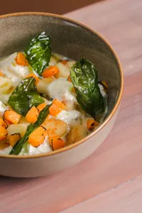 Gnocchi burro Fuso y Zapallo