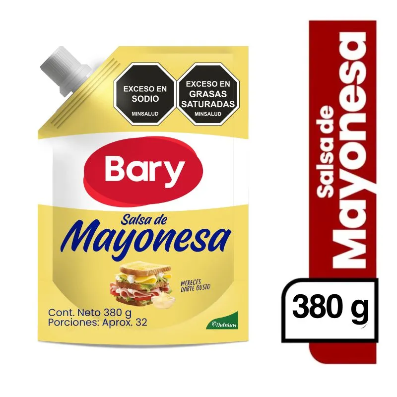 MAYONESA BARY X 380 GRS  CON VALVULA