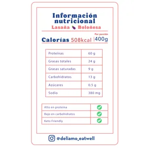 Parmigiana Boloñesa - Personal (400 gramos)