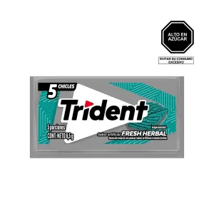 Chicle Trident 5S Freshherbal X 8.5 Gr