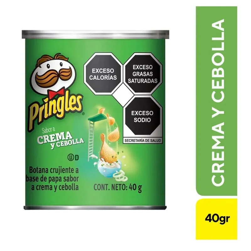 PAPAS PRINGLES CREMA Y CEBOLLA X 40 GRS