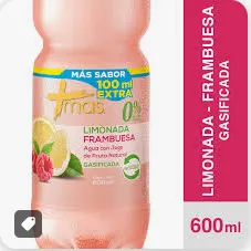 AGUA MAS LIMONADA FRAMBUESA 600ml
