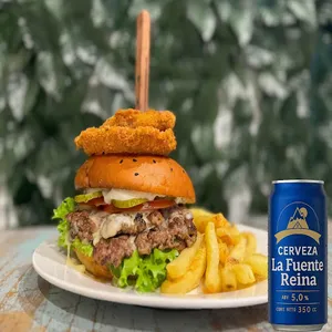 Burguer Echeñique Doble + Cerveza Lata