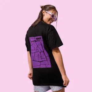 Polo De Algodón Oversize Tambo Diseño Negro Peruanidad X 1 Und