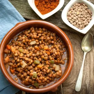 Lentejas con Longaniza