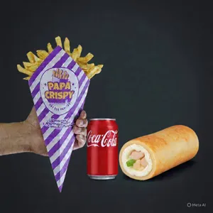 Hand rolls + bebida 350cc + cono mediano papas