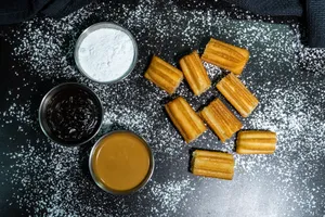8 Churro Bites + 2 Salsas