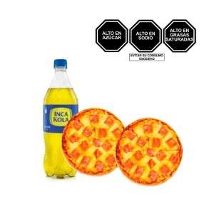 Pack (2 Pizza Familiar Americana + 1 Inca Kola x 1 Lt)