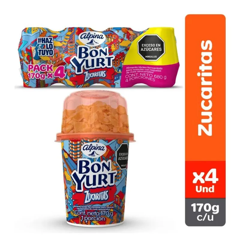 4 bon yurt alpina zucaritas x 170 grs