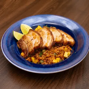 Arroz apastelado de cerdo