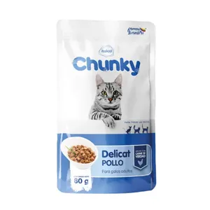 ALIMENTO HUMEDO DELICAT CHUNKY POLLO X 80 GRS ADULTOS