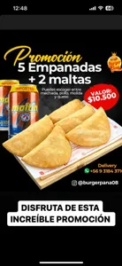 Promo de Empanadas (5 Empanadas + 2 maltas)