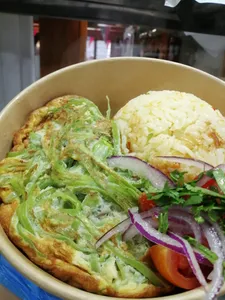🌱Tortilla de porotos verdes con arroz
