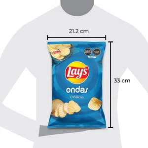 Papas Lays Ondas Natural X 140 Gr