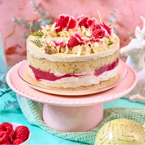 3 Leches Pistacho y Frambuesa Casero