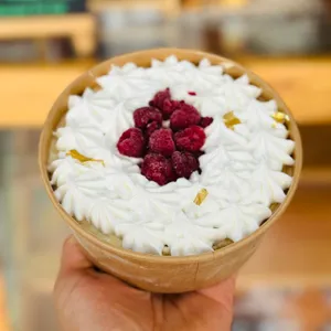 Torta Helada Merengue Frambuesa (Sin Gluten)