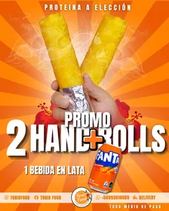 Promo 2 handrolls + 1 bebida en lata