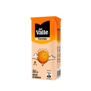 Caja de jugo naranja andina del valle