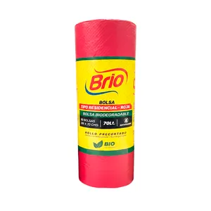 BOLSA BASURA BIOBRIO RESIDENCIA ROJA X 10 UNDS BIODEGRADABLE