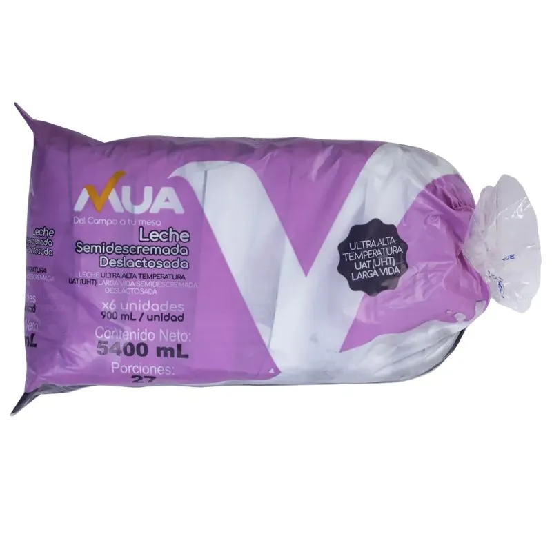 SIXPACK LECHE MUA SEMIDESCREMADA DESLACTOSADA UHT X 900 ML SIXPACK LECHE MUA SEMIDESCREMADA DESLACTOSADA UHT X 900 ML