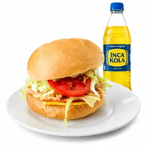 Combo 2 ( 2 quesos+2 lomitos+1 huevo + gas.med + papas al hilo, cremas y ensaladas )