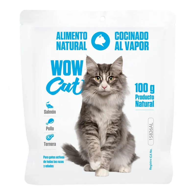 ALIMENTO NATURAL  WOW CAT  POLLO X 100 GRS