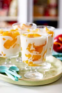 Durazno con crema