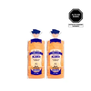 Pack 2 Pan Blanco La Vita Panettiere 420 Gr