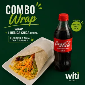 Menu Wrap +1 Bebida Chica 220 Ml. Eleccion O Agua Con O Sin Gas