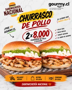 2 churrascos de pollo italianos