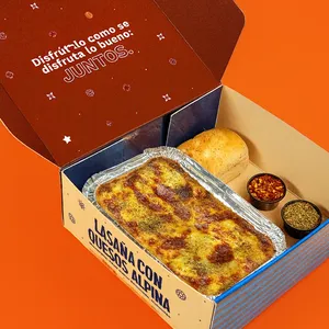 Lasagna pollo y trilogia quesos alpina