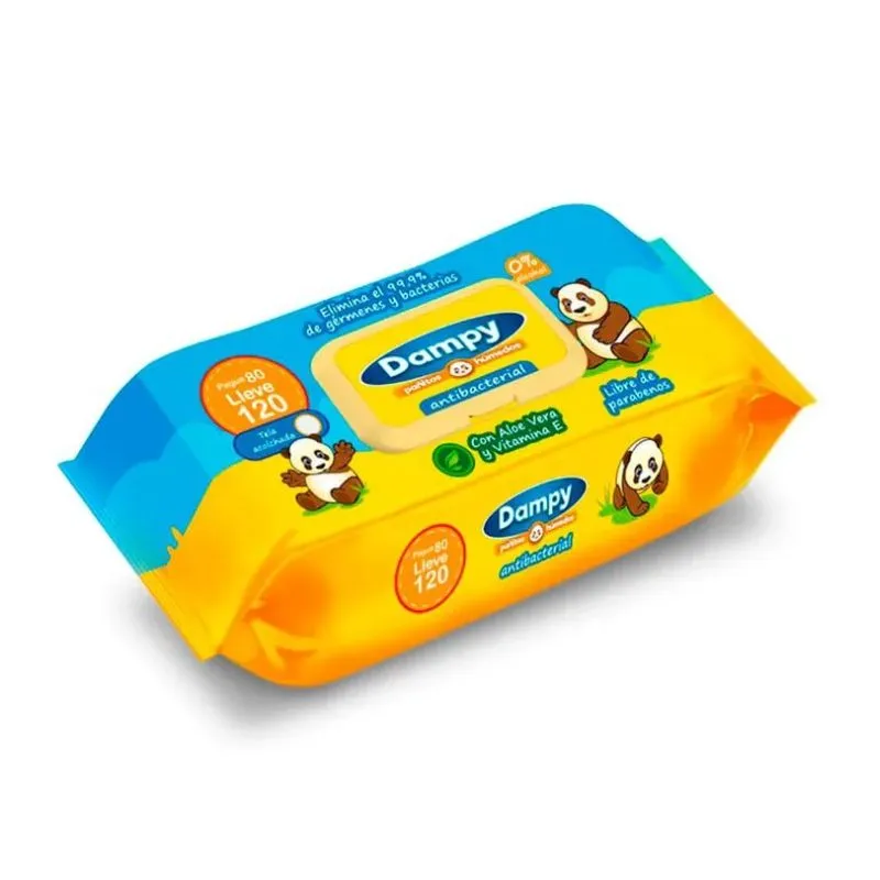 PAÑITOS HUMEDOS DAMPY ANTIBACTERIAL PAGUE 80UNI LLEVE 120UNI