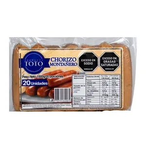 Chorizo montañero ahumados toto x 1000 grs