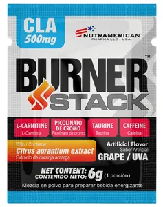 BEBIDA ENERGIZANTE BURNER STACK  6G NUTRAMERICAN UVA
