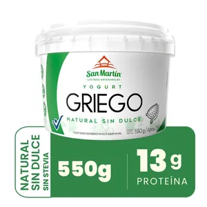 Yogurt griego san martin natural sin dulce x 550 grs