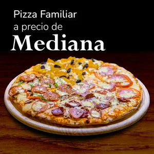 Pizza Familiar a precio de Pizza Mediana