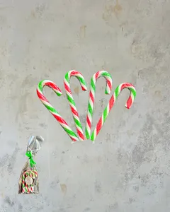 Bastones de azúcar navideños