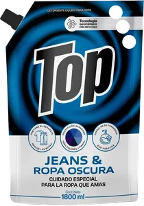 DETERGENTE LIQUIDO TOP JEANS Y ROPA OSCURA 1800ML CUIDADO ESPECIAL