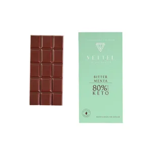 Barra Keto Menta 80% Cacao 50 Gramos
