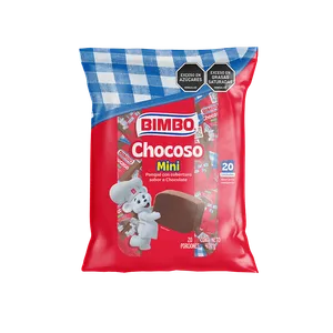 PONQUE CHOCOSO BIMBO MINIX CHOCOLATE X 400 GRS 20 UNDS
