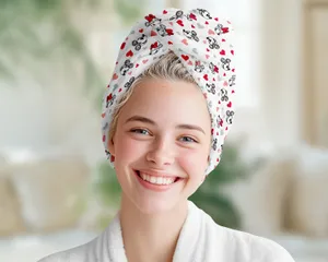 TOALLA DE CABELLO MICKEY Y MINNIE