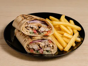Shawarma Palestino Mediano Pollo + Papas Fritas