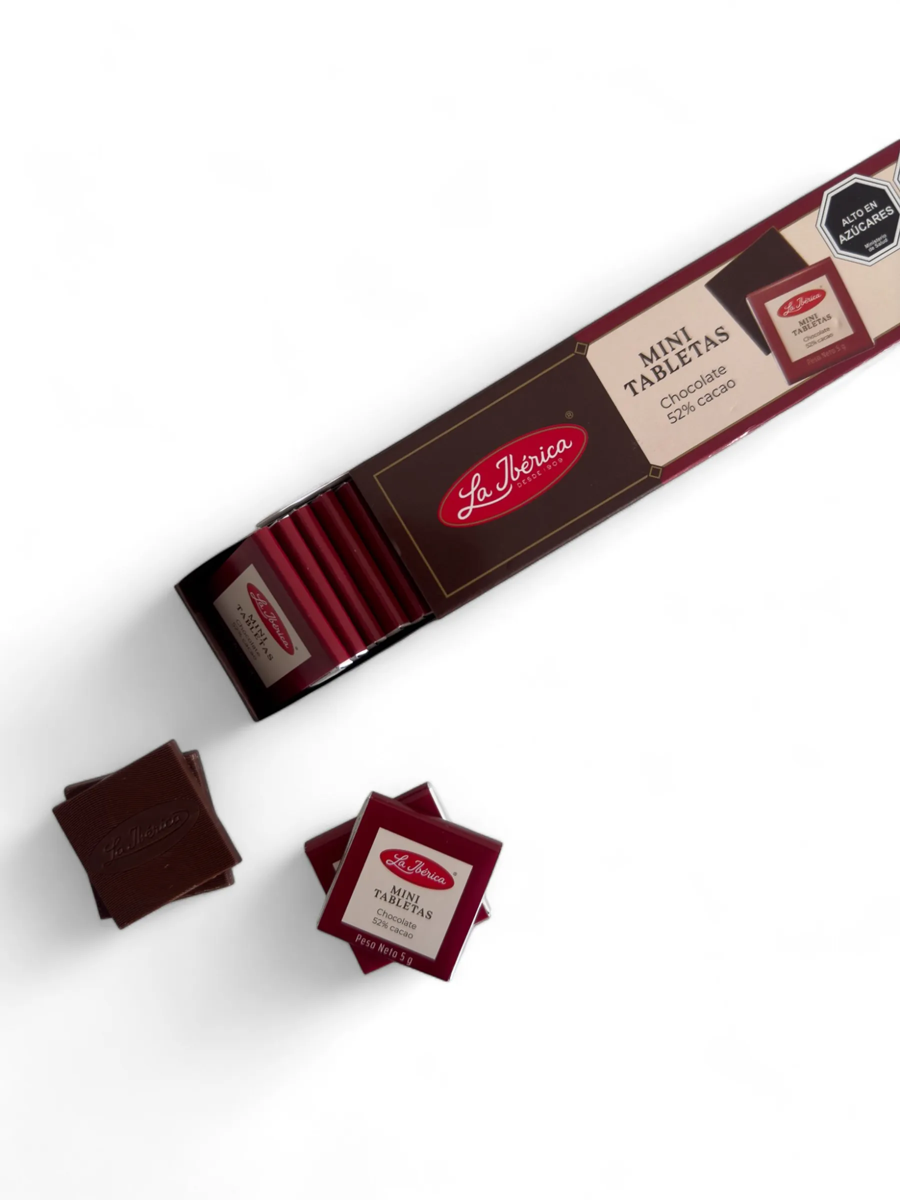 Mini tabletas de chocolate bitter con 52% cacao - La Ibérica