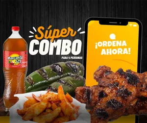 COMBO 4 PERSONAS (todo incluido) c/papas gajo