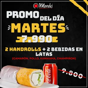 Promo Hand Rolls + Bebida