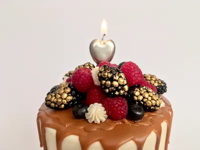 Vela de corazón para pastel