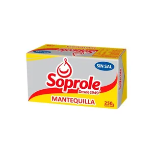 Mantequilla Soprole s/sal, 250 gr