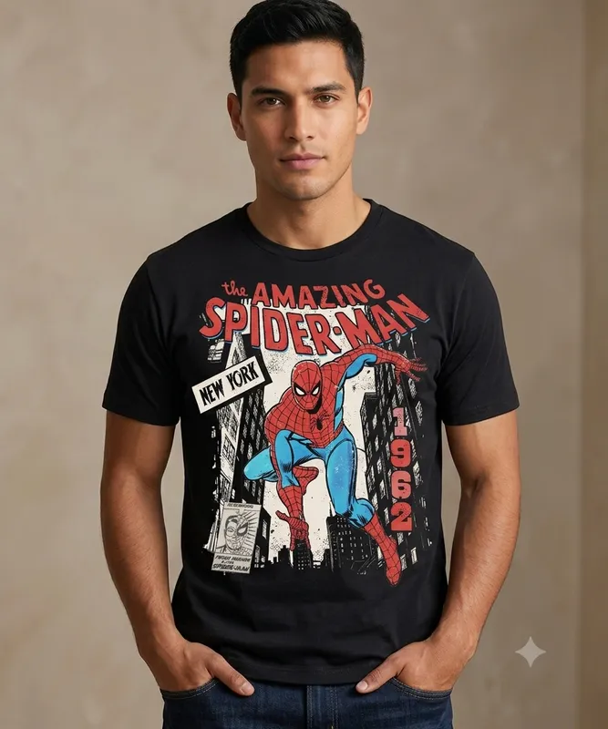 POLO SPIDERMAN NEW YORK NEGRO